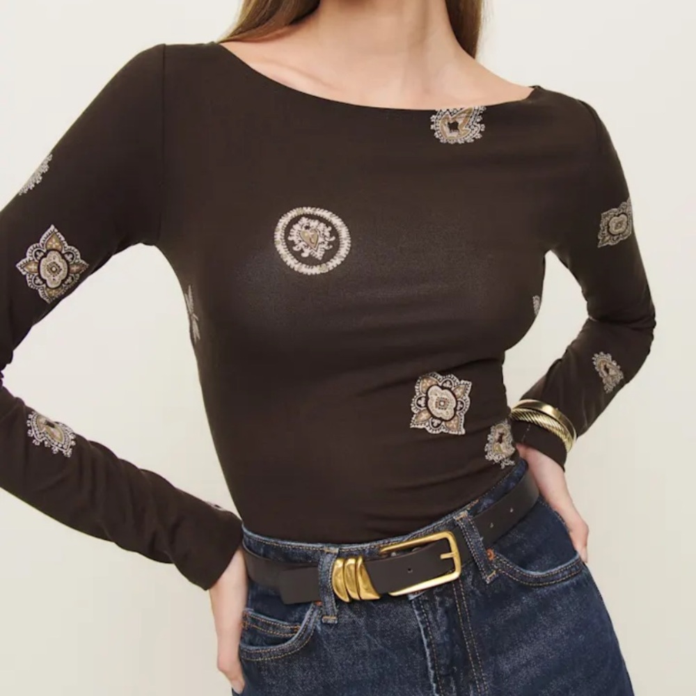 reformation wiley knit top